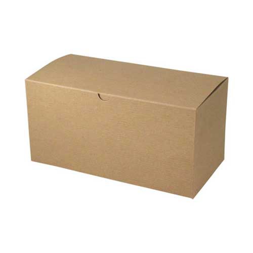 14 x 6 x 6 NATURAL KRAFT PINSTRIPE TUCK-TOP GIFT BOXES