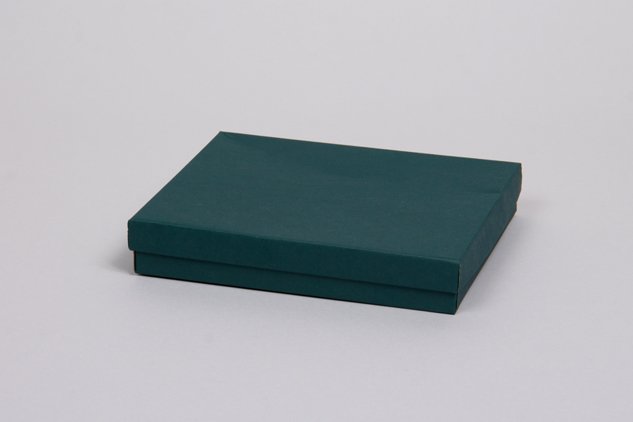 (#65) 6 x 5 x 1 MATTE DEEP GREEN JEWELRY BOXES