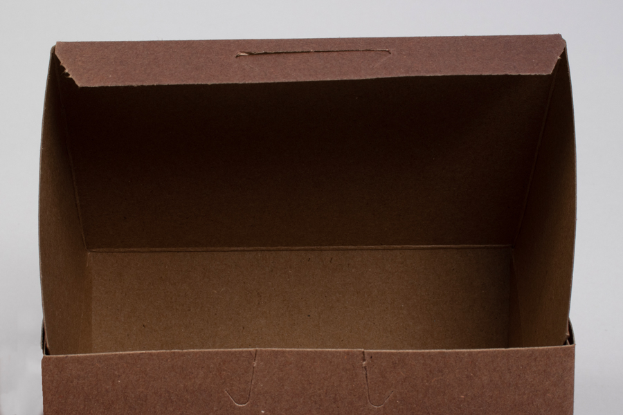 6 x 6 x 3 CHOCOLATE ONE-PIECE BAKERY BOXES