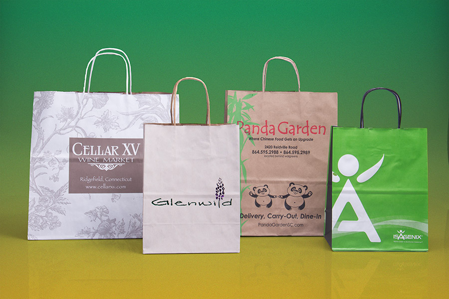 Custom Printed  and Semi-Custom Printed Paper Shopping Bags