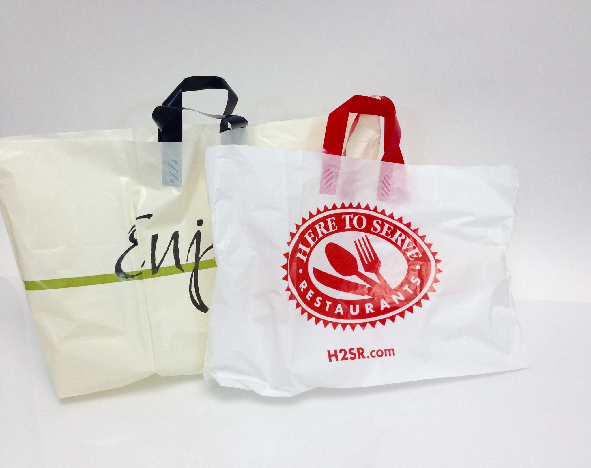 Custom Plastic Carryout Bags Restaurant, Bakery, Etc.