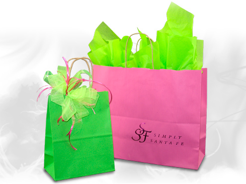 Matte Shadowstripe Paper Shoppers