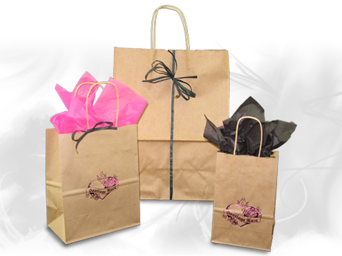 Natrual Kraft Paper Shoppers