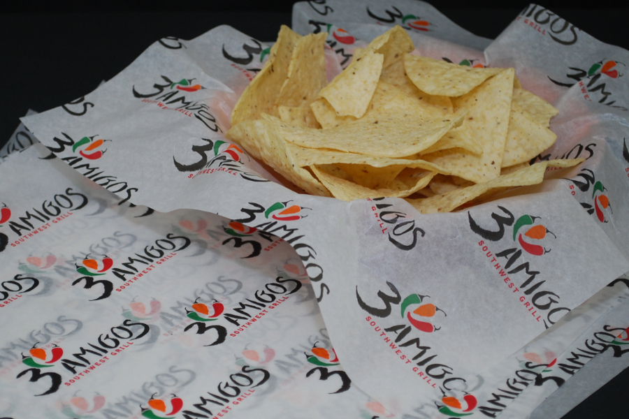 custom basket liners with chips