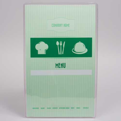 9.5 x 15.75 CLEAR VINYL MENU SLEEVES