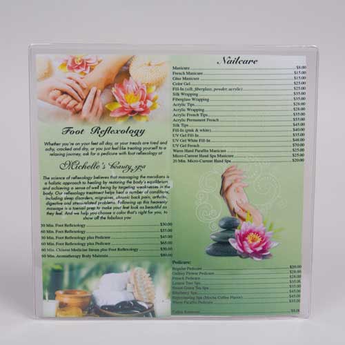 10.5 x 10.5 CLEAR VINYL MENU SLEEVES - ***CLOSEOUT***