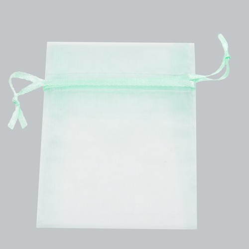 5 x 6-1/2 PASTEL GREEN SHEER ORGANZA POUCHES