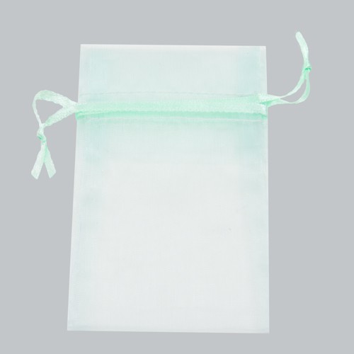 5-1/2 x 9 PASTEL GREEN SHEER ORGANZA POUCHES