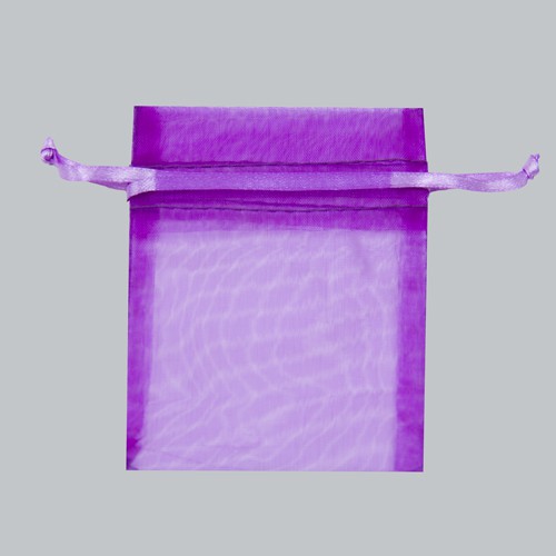 3 x 4 ULTRA VIOLET SHEER ORGANZA POUCHES