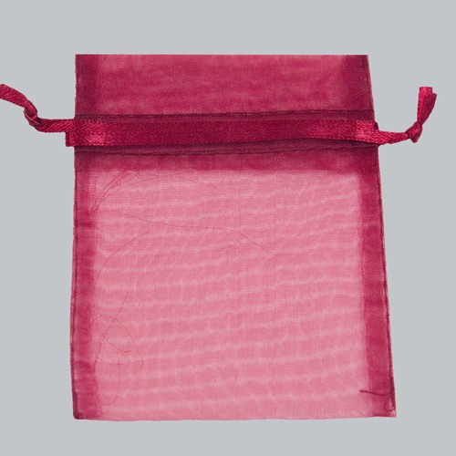 5 x 6-1/2 BURGUNDY SHEER ORGANZA POUCHES