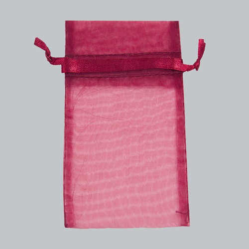 5-1/2 x 9 BURGUNDY SHEER ORGANZA POUCHES