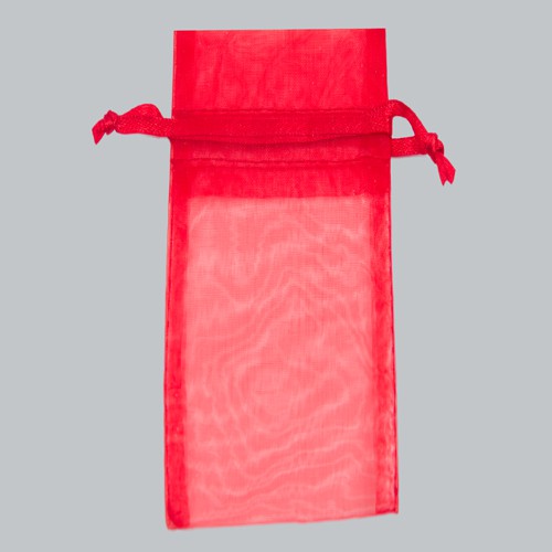 6 x 14 RED SHEER ORGANZA POUCHES