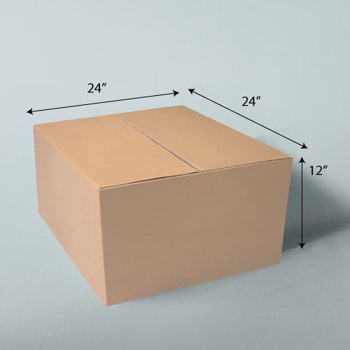 24 x 24 x 12 NATURAL KRAFT CORRUGATED SHIPPING BOXES