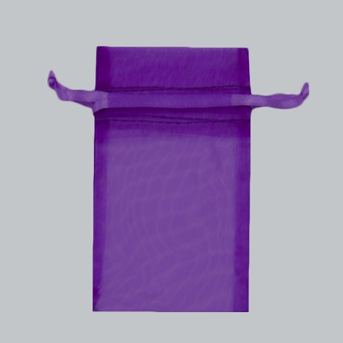 5-1/2 x 9 PURPLE SHEER ORGANZA POUCHES