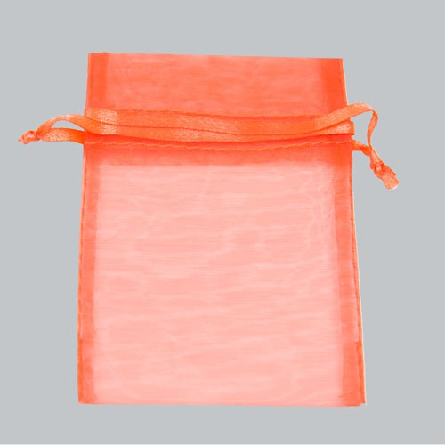 5 x 6-1/2 ORANGE SHEER ORGANZA POUCHES