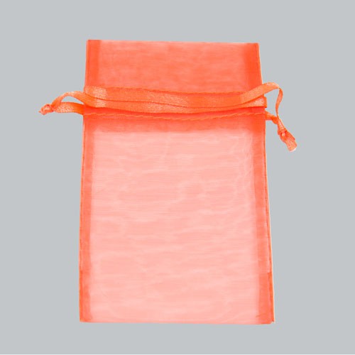 5-1/2 x 9 ORANGE SHEER ORGANZA POUCHES