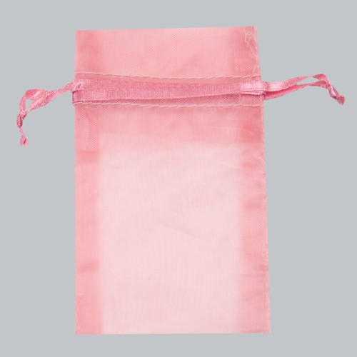 5-1/2 x 9 PINK SHEER ORGANZA POUCHES