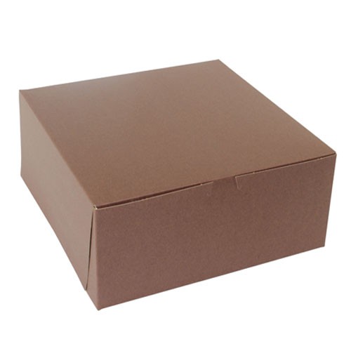 12 x 12 x 5 CHOCOLATE ONE-PIECE BAKERY BOXES