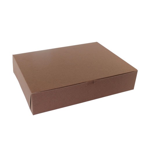 19-1/2 x 14 x 4 (1/2 SHEET) CHOCOLATE ONE-PIECE BAKERY BOXES