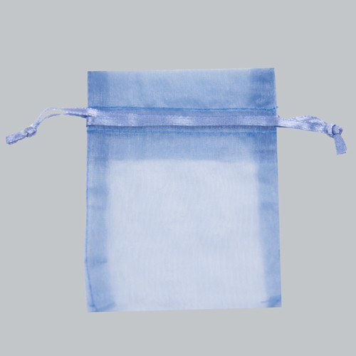 4 X 5-1/2 ORGANZA BAG-SMOKE BLUE