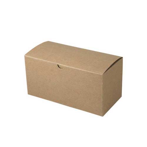 9 x 4.5 x 4.5 NATURAL KRAFT PINSTRIPE TUCK-TOP GIFT BOXES