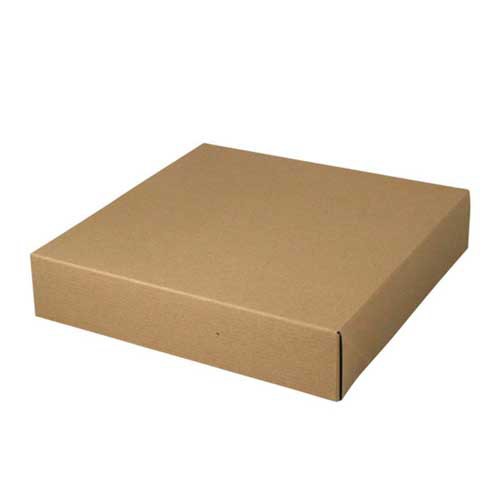 12 x 12 x 2.5 NATURAL KRAFT PINSTRIPE TWO-PIECE GIFT BOXES