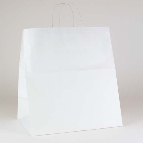14 x 9.5 x 16.25 ECONOMY WHITE KRAFT PAPER SHOPPING BAGS ***LIMITED AVAILABILITY***