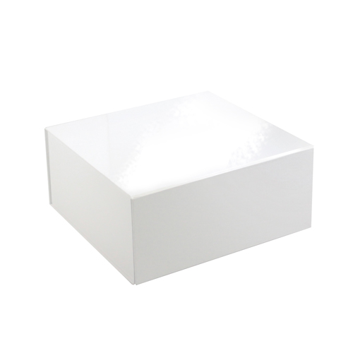 12 x 12 x 4-1/2 Matte White Magnetic Lid Gift Box