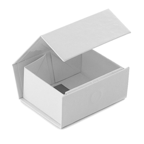 7.5 x 7.25 x 3.75 Rigid Magnetic Gift Box (Collapsible) - White