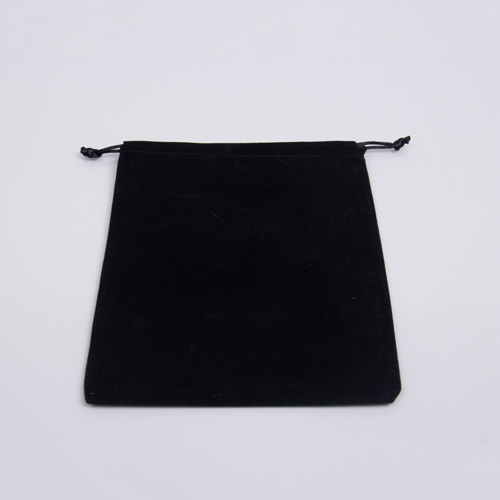 2.5 x 2.5 BLACK FAUX SUEDE DRAWSTRING POUCH