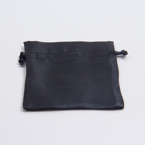 3 x 4 BLACK SATIN DRAWSTRING POUCH