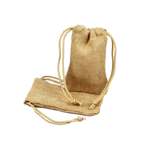 3 x 5.5 NATURAL DRAWSTRING JUTE POUCHES