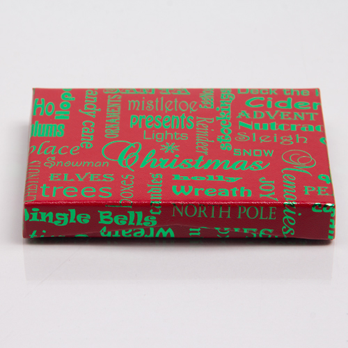 4-5/8 x 3-3/8 x 5/8 RED CHRISTMAS MEMORIES GIFT CARD BOX WITH POP-UP INSERT
