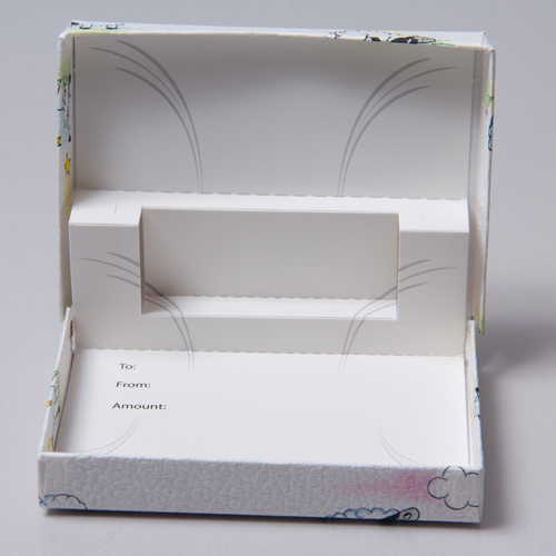4-5/8 x 3-3/8 x 5/8 BABY LAMBS GIFT CARD BOX WITH POP-UP INSERT