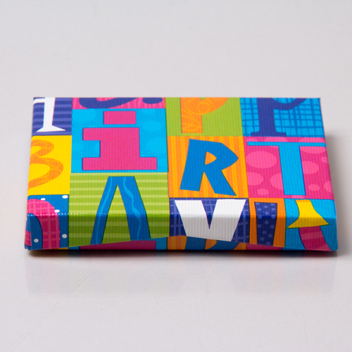 4-5/8 x 3-3/8 x 5/8 BIRTHDAY WISHES GIFT CARD BOX WITH PLATFORM INSERT