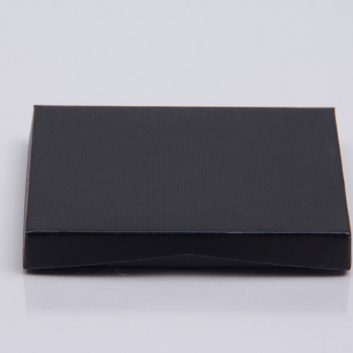 4-5/8 x 3-3/8 x 5/8 BLACK RIB GIFT CARD BOX WITH PLATFORM INSERT