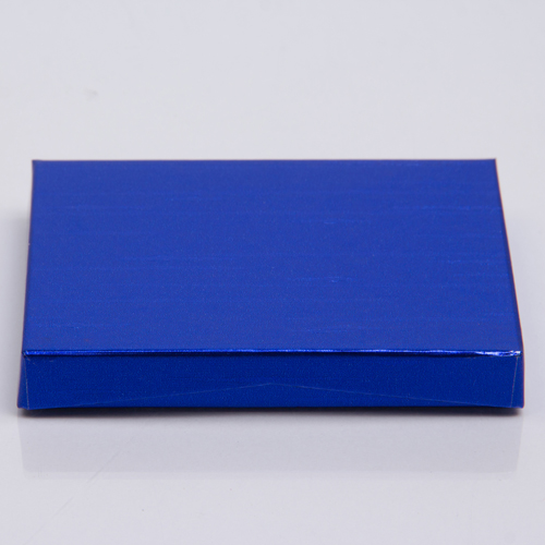 4-5/8 x 3-3/8 x 5/8 METALLIC BLUE GIFT CARD BOX WITH POP-UP INSERT