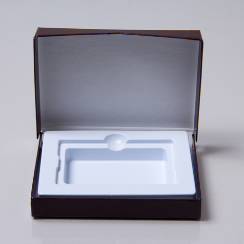 4-5/8 x 3-3/8 x 5/8 CHOCOLATE ICE GIFT CARD BOX WITH PLATFORM INSERT
