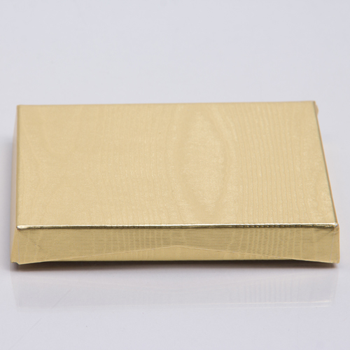 4-5/8 x 3-3/8 x 5/8 METALLIC GOLD GIFT CARD BOX WITH POP-UP INSERT