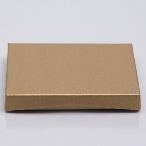 4-5/8 x 3-3/8 x 5/8 GOLD RIB GIFT CARD BOX WITH POP-UP INSERT