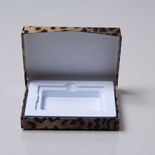 4-5/8 x 3-3/8 x 5/8 LEOPARD GIFT CARD BOX WITH PLATFORM INSERT