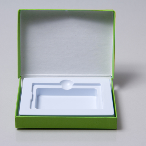 4-5/8 x 3-3/8 x 5/8 LIME MATTE GIFT CARD BOX WITH PLATFORM INSERT