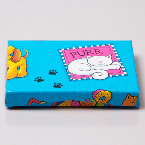 4-5/8 x 3-3/8 x 5/8 PETS GALORE GIFT CARD BOX WITH POP-UP INSERT