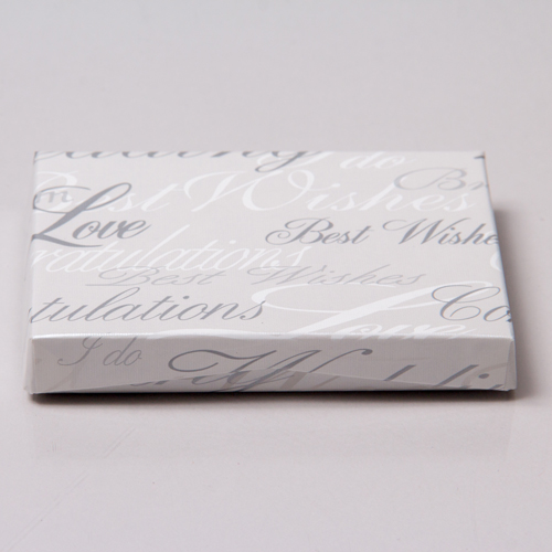 4-5/8 x 3-3/8 x 5/8 WEDDING WISHES GIFT CARD BOX WITH POP-UP INSERT