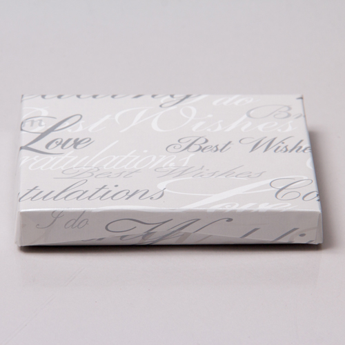 4-5/8 x 3-3/8 x 5/8 WEDDING WISHES GIFT CARD BOX WITH PLATFORM INSERT