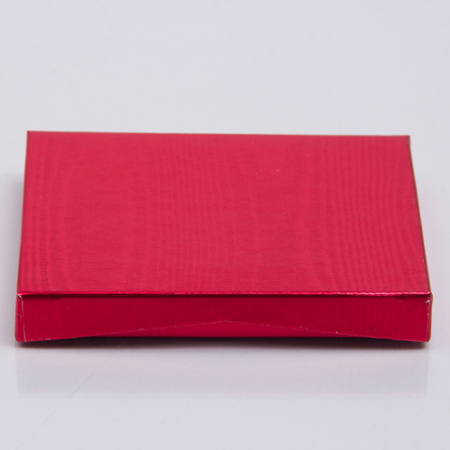 4-5/8 x 3-3/8 x 5/8 METALLIC RED GIFT CARD BOX WITH POP-UP INSERT