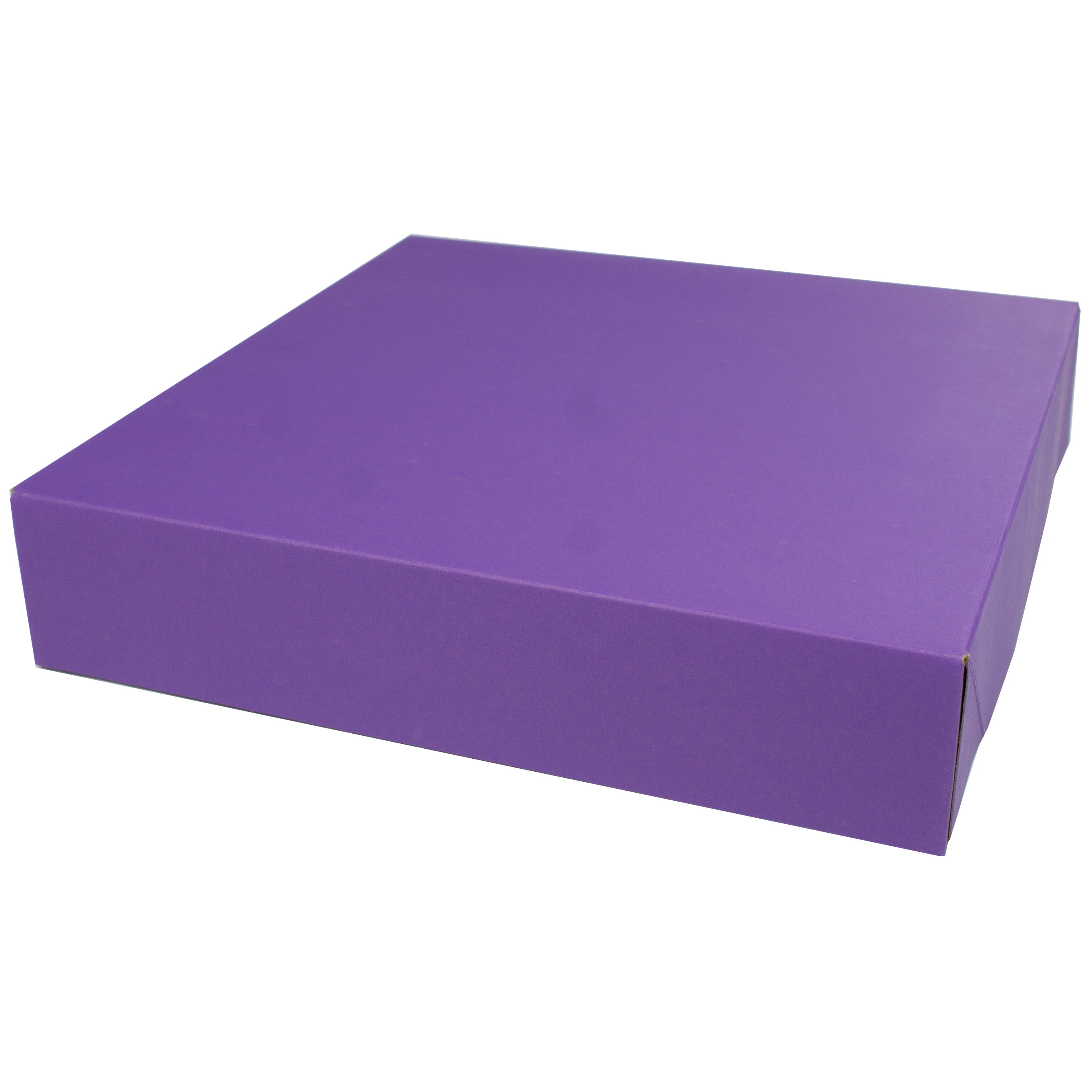 12x12x2.5 Purple Tinted TwoPiece Folding Gift Boxes