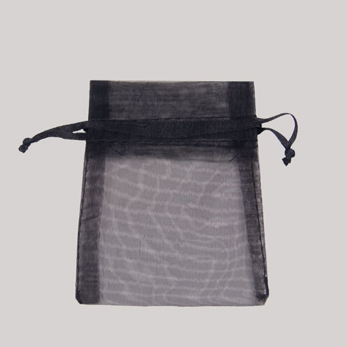 3 x 4 BLACK SHEER ORGANZA POUCHES