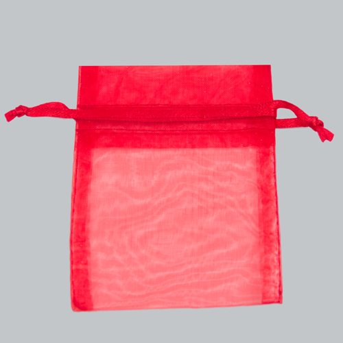 22 x 25 RED ORGANZA POUCHES