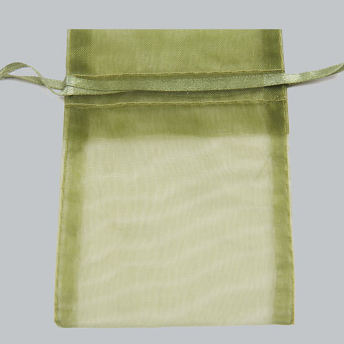 22 X 25 OLIVE GREEN SHEER ORGANZA POUCHES